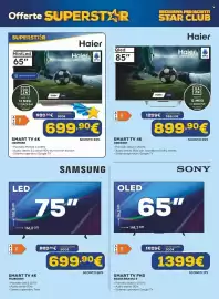 Volantino Euronics Pagina 12: Sony Smart TV FHD 65A65 BRAVIA 6 €1.399,00, Haier SMART TV 4K H85Q80F €899,90