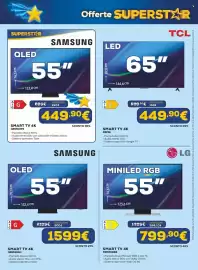 Volantino Euronics Pagina 13: LG SMART TV 4K 55MRGB88 €799,90, Samsung Smart TV 4K €1.599,00