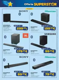 Volantino Euronics Pagina 17: JBL Soundbar SB550 €179,90, Samsung Soundbar HW-T420 €99,90