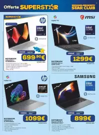 Volantino Euronics Pagina 24: HP Notebook Omnibook 5 16-BP0016NLX €1.099,00, Samsung Notebook Galaxy Book 4 €899,00
