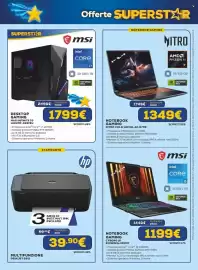 Volantino Euronics Pagina 27: Notebook Gaming Cyborg 15 €1.199,00, HP Multifunzione Deskjet 2921 €39,90