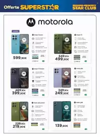 Volantino Euronics Pagina 39: Motorola edge 70 fusion €399,90, Moto g86 €249,90