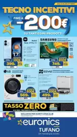 Volantino Euronics Tufano Pagina 1: Aspirapolvere robot e lavapavimenti RS20 Pro Ezviz €499,00, Redmi Note 17 Pro 5G €399,00