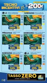 Volantino Euronics Tufano Pagina 14: Samsung Smart TV Mini LED AI UE65M70HAUXZT €549,00, LG SMART TV 65" NANO AI €499,00
