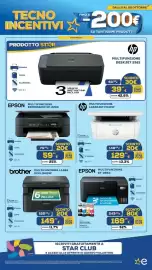 Volantino Euronics Tufano Pagina 5: Epson Multifunzione Expression XP-2200 €59,99, HP Multifunzione LaserJet M140W €129,99