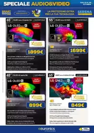 Volantino Euronics Pagina 5: LG QNED evo AI MiniLED 65" €849,00, LG OLED evo AI €1.699,00