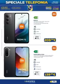 Volantino Euronics Pagina 6: Redmi 15 €209,99, Xiaomi Redmi A7 Pro €139,90