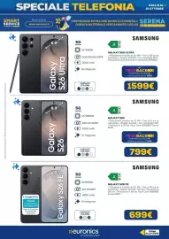 Volantino Euronics Pagina 7: Samsung Galaxy S26 FE €699,00, Samsung Galaxy S26 €799,00