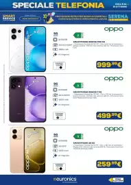 Volantino Euronics Pagina 9: Smartphone Reno16 F 5G €499,99, Smartphone A6 5G €259,99