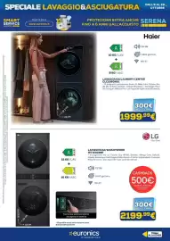 Volantino Euronics Pagina 3: Haier Lavasciuga Laundry Center CLC108GNU1 €1.999,99, Lavasciuga Washtower LG €2.199,99