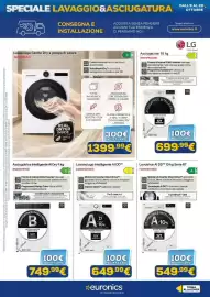 Volantino Euronics Pagina 4: Lavatrice AI DD 10 kg Serie R7 €549,99, Lavasciuga Intelligente AI DD™ LG €649,99