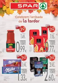 Folleto Valvi Supermercats Página 1: Milka xocolata amb llet i galetes Oreo €1,33, Spar café varietat en cápsules €2,60