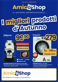 Volantino AmiCo Shop Pagina 1: Hotpoint lavatrice €279,00, Macchina da caffè Baby Frog Coffee & Tea €99,90