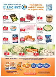 E.Leclerc gazetka | Elblag Strona 1: Szynka eksportowa Krakus €4,69, Golonka wieprzowa tylna €7,99