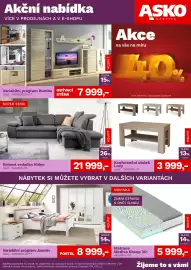 Asko leták Strana 1: Aldon rohová sedačka €21.999,00, Rumba obývací stěna €7.999,00