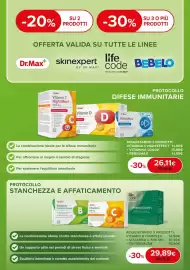 Volantino Dr.Max Pagina 6: Protocollo stanchezza e affaticamento €29,89, Vitamina C High Effect Vitamin D RebioMax €26,11