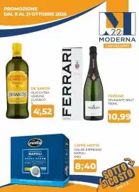 Volantino Moderna Pagina 1: Olio extra vergine di oliva classico Desantis €4,52, Ferrari Spumante Brut €10,99