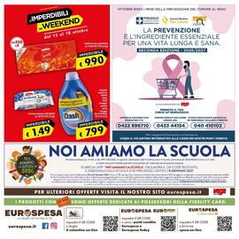 Volantino Eurospesa Pagina 16: Liquido lavatrice DASH base €7,99, Certosa classica Galbani €1,49