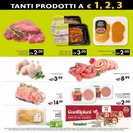 Volantino Eurospesa Pagina 3: Hamburger AMADORI baconburger/gran gusto €2,00, Fettine sottofiletto di bovino adulto €2,00