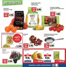 Volantino Coop Trentino Pagina 2: Uva Italia di Puglia IGP €1,98, Pere Williams €0,98