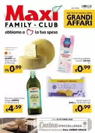 Volantino Maxi Family Pagina 1: Olio extra vergine di oliva Delicato MONINI €4,59, Buondì classico €0,99