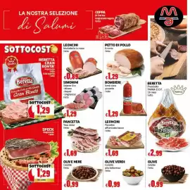 Volantino Mercati Alimentari Pagina 6: Pancetta Tesa dolce €1,69, Simonini Salame Oro €1,29