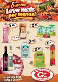 Folheto GidaCarnes Supermercados Página 1: Gogo Squeeze €0,55, Seven Up Pink €0,99