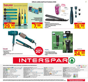 Volantino Interspar Pagina 16: Linea Ocean Beurer, Rasoio X3000 Flex Wet&Dry €24,90