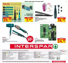 Volantino Interspar Pagina 16: Linea Ocean Beurer, Rasoio X3000 Flex Wet&Dry €24,90