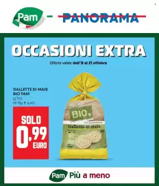 Volantino Panorama Pagina 1: Pam PANORAMA OCCASIONI EXTRA Offerte valide dall'8 al 21 ottobre GALLETTE DI MAIS BIO PAM 9 150