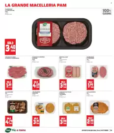 Volantino Panorama Pagina 24: Salsiccia luganega di suino Pam €4,59, Bonroll easy Aia €3,99