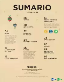 Catálogo Hipercor Página 3: SUMARIO CESTAS Y LOTES 04 LOTES 000 Para elegir la cesta perfecta, puede contactar con nuestro