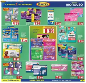 Volantino Maury's Pagina 15: Assorbenti Lines Seta Ultra €1,99, Assorbenti Lines Intervallo Ripiegato €1,29
