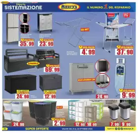 Volantino Maury's Pagina 26: Panchina con seduta €69,99, Mobile 3 ripiani/portascope €35,99