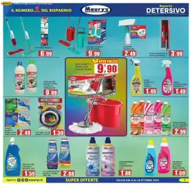 Volantino Maury's Pagina 7: Guanti Maury's nitrile €2,49, Scopa Maury's Flat €3,99