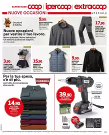 Volantino Extracoop Pagina 23: Micropile full zip uomo o donna €9,90, Smanicato imbottito per il lavoro €15,90