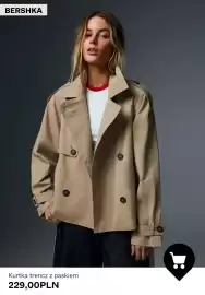Bershka gazetka tydzień 41 Strona 8: Kurtka trencz z paskiem Bershka €229,00