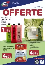 Volantino Docks Cash&Carry Pagina 1: docks CASH & CARRY DALL'8 AL 21 OTTOBRE 2026 OFFERTE Vino da Tavola TAVERNELLO Bianco