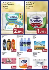 Volantino Docks Cash&Carry Pagina 27: Carta Camomilla Regina €2,39, Fazzoletti Tuscany €1,99