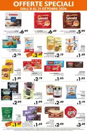 Volantino Eurospesa Pagina 4: Kinder Brioss €2,49, Rossana Gocce Pino €1,39