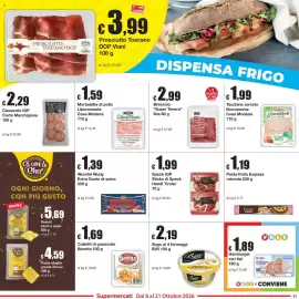 Volantino Sì con te Pagina 11: Mortadella di pollo Liberamente Casa Modena €1,59, Wurstel Wudy Extra Gusto di suino €1,39
