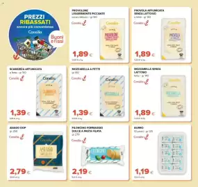 Volantino Tigre Pagina 10: Filoncino formaggio dolce a pasta filata Consilia €2,19, Mozzarella senza lattosio Consilia €1,89