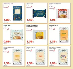 Volantino Tigre Pagina 9: Cheddar a fette Consilia €1,39, Stracchino Consilia €1,49