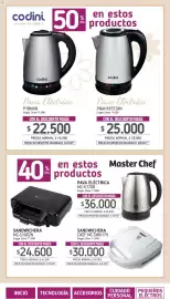 Catálogo La Anonima Página 17: Masterchef sandwichera €24.600,00, Codini pava eléctrica €25.000,00