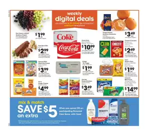 Gerbes weekly ad week 41 Page 2: Charmin bath tissue €14,99, Red, Green or Black Seedless Grapes €1,99