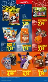 Catalogue Lidl semaine 42 page 35: Halloween Guimaube €1,99, Halloween Peluche avec friandises €4,99