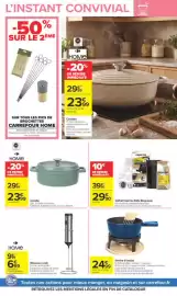 Catalogue Carrefour | Le chef c'est moi 2 page 19: Service à fondue €24,99, HOME Mousseur à lait €6,99