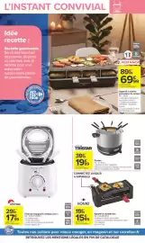 Catalogue Carrefour | Le chef c'est moi 2 page 21: HOME Appareil à raclette duo €15,99, TRISTAR Fondue €19,99