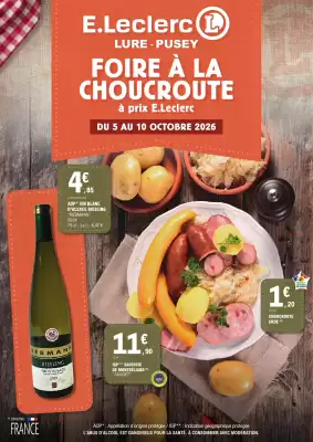 E.Leclerc | Choucroute 3 + plats chauds (valable jusqu'au 10-10)