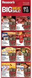 Reasors weekly ad week 41 Page 4: Eckrich Ropes or Links Sausage €2,48, Land O'Frost Premium Lunchmeat €3,98